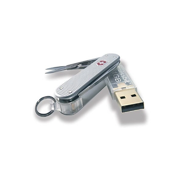 Memoria USB metalica en forma de Navaja con Tijera