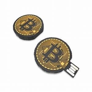 Memoria USB en PVC 2D diseño Moneda Bitcoin