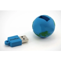Memoria USB en PVC 3D diseño Globo Terraqueo