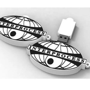 Memoria USB en PVC 2D diseño logo Interprocess