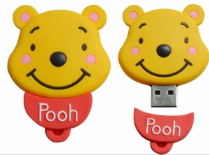 Memoria USB en PVC 2D diseño Osito Winnie Pooh
