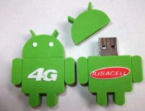Memoria USB en PVC 2D diseño Android