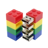 Memoria USB en PVC 2D diseño Ficha de Lego