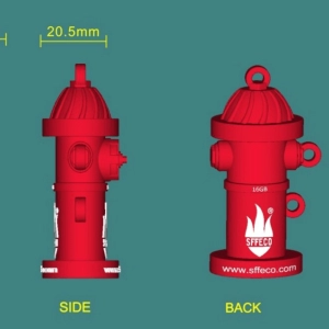 Memoria USB en PVC 3D diseño Hidrante de Agua