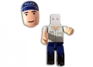 Memoria USB plastica diseño Policia