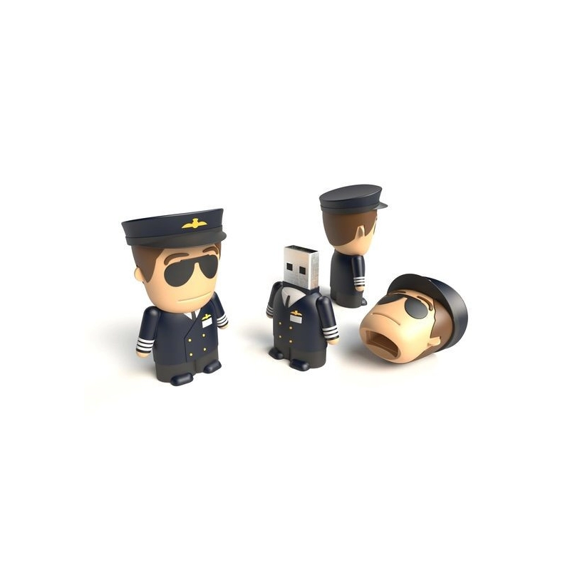 Memoria USB en PVC 3D diseño Mini Policia