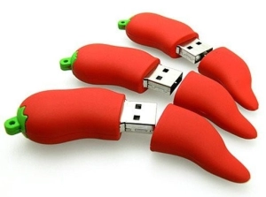 Memoria USB en PVC 3D diseño Ají Rojo