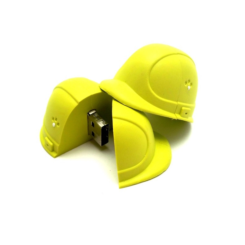 Memoria USB en PVC 3D diseño Casco de Construccion