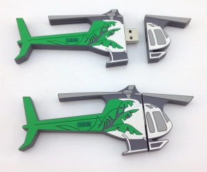 Memoria USB en PVC 2D diseño Helicoptero