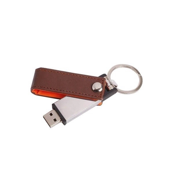 Memoria USB en Cuero y Metal