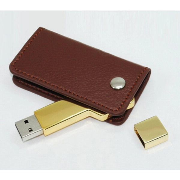 Memoria USB en Cuero y Metal en forma de llave
