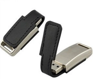 Memoria USB en Cuero y Metal