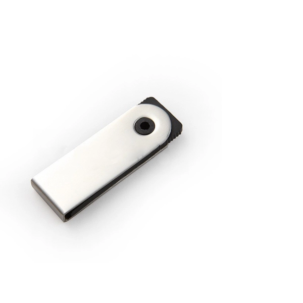 Memoria USB giratoria mini en metal y plastico