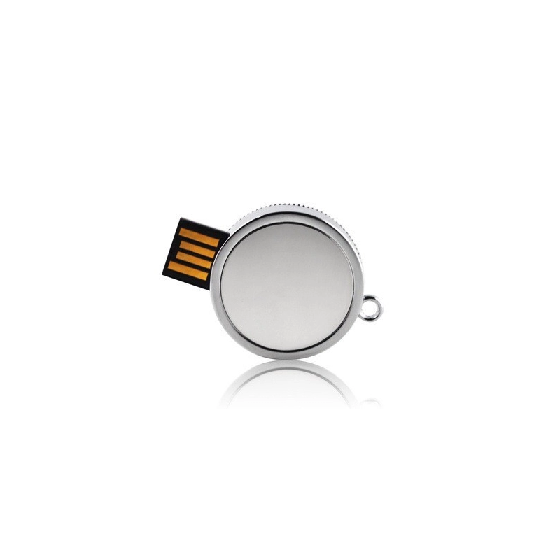 Memoria USB metalica mini redonda