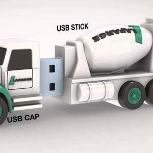 Memoria USB en PVC 3D diseño Camion Mezclador
