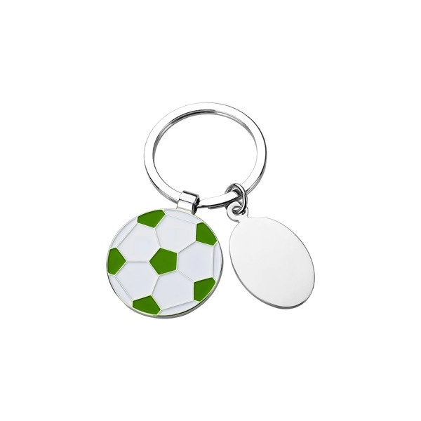 Llavero Metalico Balon de Futbol y Placa.