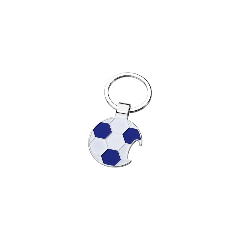 Llavero Metalico en forma de Balon de Futbol con Destapador