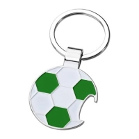 Llavero Metalico en forma de Balon de Futbol con Destapador