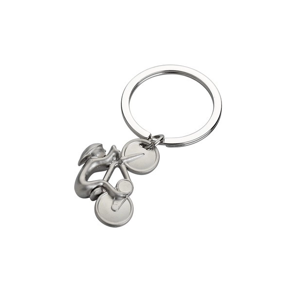 Llavero Metalico en forma de Ciclista.