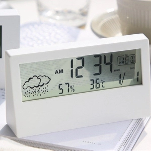 Reloj LCD Multifuncional, con Alarma,Temperatura y Calendario