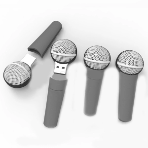Memoria USB PVC 2D forma de Microfono