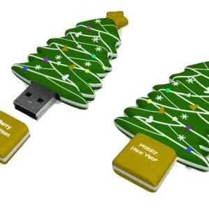 Memoria USB en PVC 2D diseño Arbolito Navideño