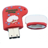 Memoria USB en PVC 2D diseño Bota Navideña