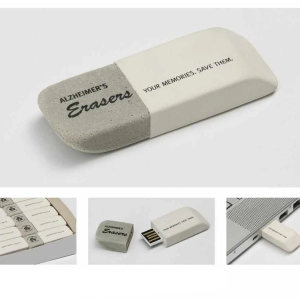 Memoria USB en PVC 2D diseño Borrador de Nata