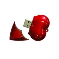 Memoria USB plastica en forma de Corazon