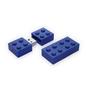 Memoria USB plastica en forma de ficha de Lego