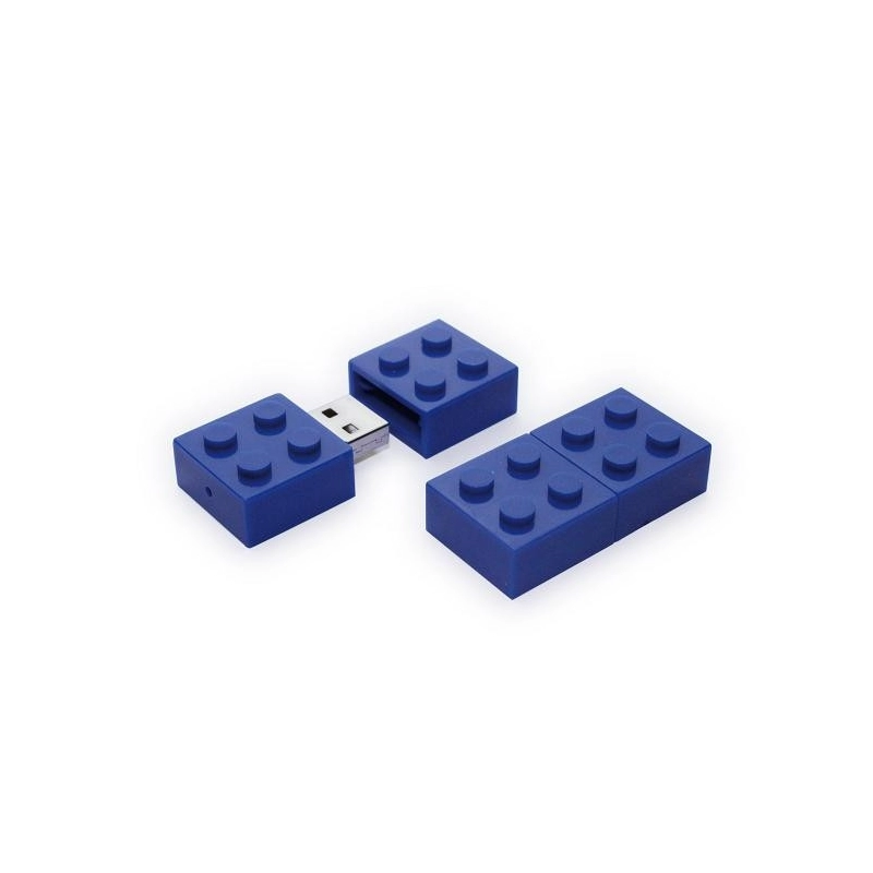 Memoria USB plastica en forma de ficha de Lego