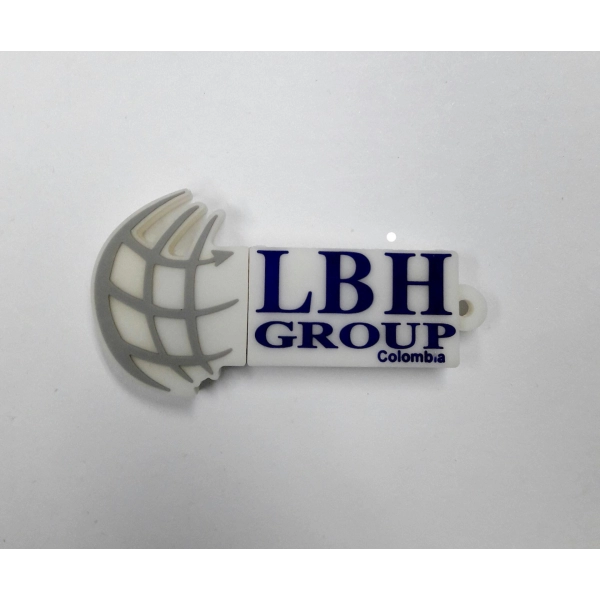 Memoria USB en PVC 2D diseño logo LBH Group Colombia