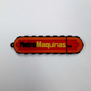 Memoria USB PVC 2D diseño logo Retromaquinas