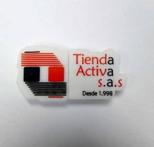 Memoria USB PVC 2D diseño logo Tienda Activa