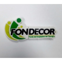 Memoria USB PVC 2D diseño logo Fondecor
