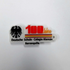 Memoria USB PVC 2D diseño logo Colegio Aleman