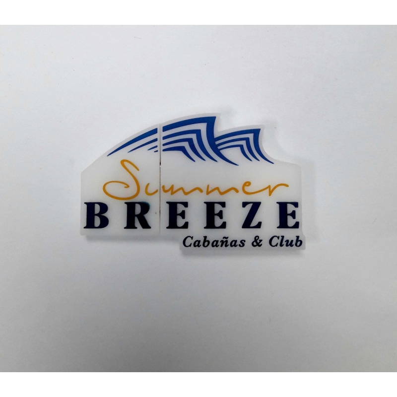Memoria USB PVC 2D diseño logo Summer Breeze