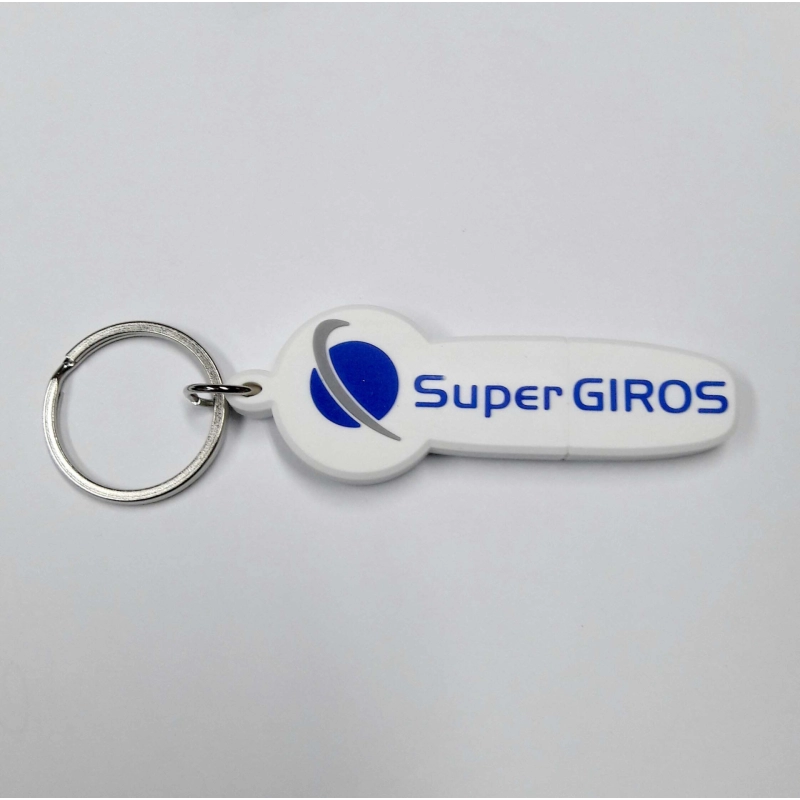 Memoria USB PVC 2D diseño logo Super Giros