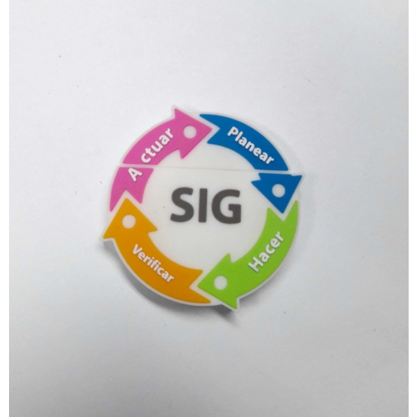 Memoria USB en PVC 2D diseño logo SIG