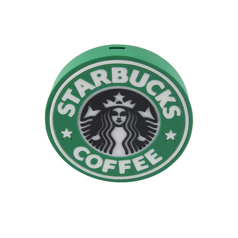 Cargador Inalambrico en PVC 2D diseño personalizado de Logo Starbucks