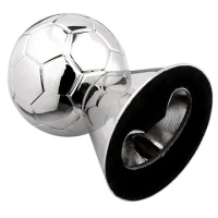 Destapador Metalico en Forma de Balon de Futbol
