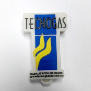Memoria USB en PVC 2D diseño Logo Tecnogas