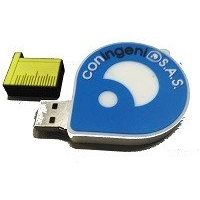 Memoria USB PVC 2D diseño logo Coningenio