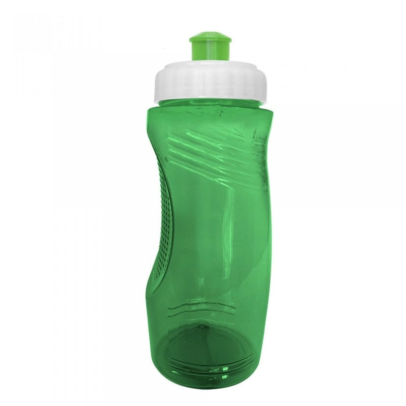 Botella PVC 400 ml, de 19 cmts de alto x 6.9 cmts de diametro, con tapa pull push