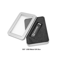 Caja Pequeña de Aluminio con Ventana para empaque de USB