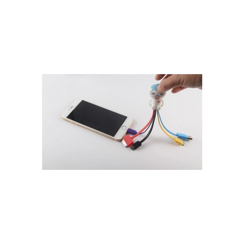 Cable Multiconector x 3 en PVC 3D en diseño personalizado que se solicite