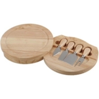 Tabla de Madera para Quesos con Set de 4 Cuchillos