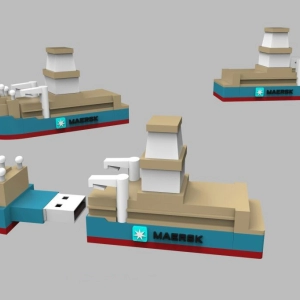 Memoria USB en PVC 3D diseño Barco Carguero