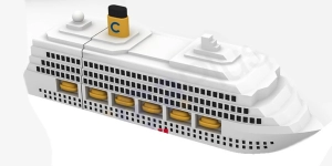 Memoria USB en PVC 3D diseño Barco Crucero
