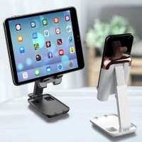 Stand Plegable Plastico para Celular, PC o Tablet, tamaño 18 x 12 x 7.2 cmts